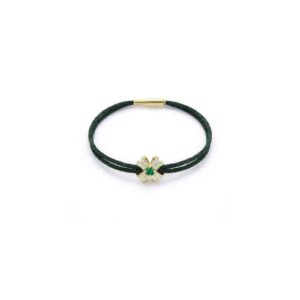 GOLD 14K ALTIN YEŞİL FLEUR BİLEKLİK