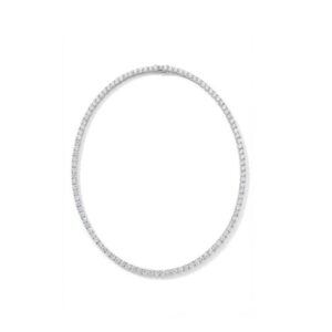 SİLVER 4 MM MOZANİT SU YOLU KOLYE